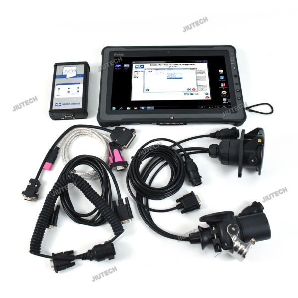Pronto para usar Getac F110 Tablet+For Knorr NEO UDIF Interface com software V5.0 Truck Trailer Brake Diagnostic Tool