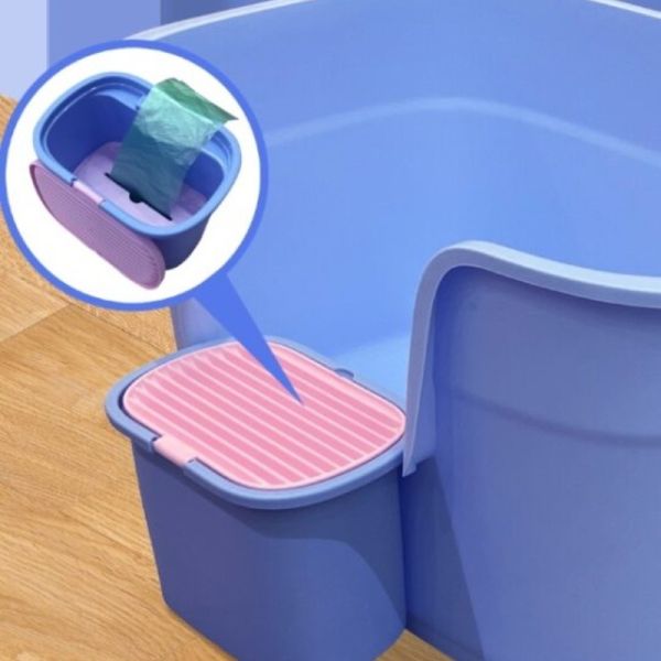 Plastic Basin Cat Toilet Box Eco Friendly Splash Proof Open Litter Box