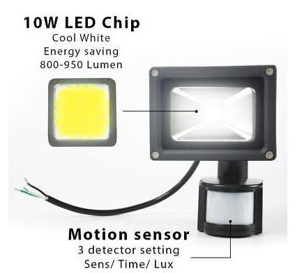 Motion Sensor IP65 Outdoor LED Flood Light 10W 20W 30W 50W With CE ROHS