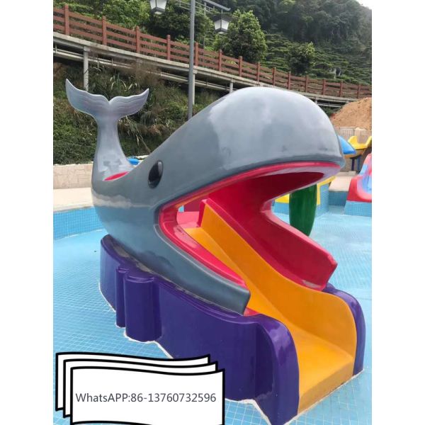 Анти- УЛЬТРАФИОЛЕТОВЫЕ водные горки кита стеклоткани оборудования аквапарк детей