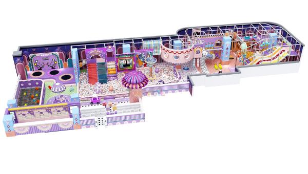 Purple Indoor Amusement Park Equipment Unisex Childrens Indoor Play Equipment