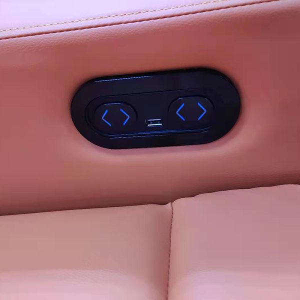 Recliner кожаной комбинации софы домашнего кинотеатра CA117 электрический