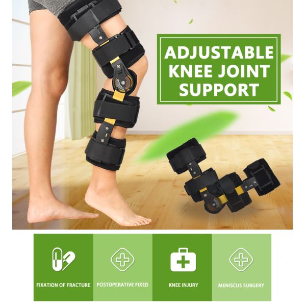Hot selling good design black adjustable knee orthopedic brace