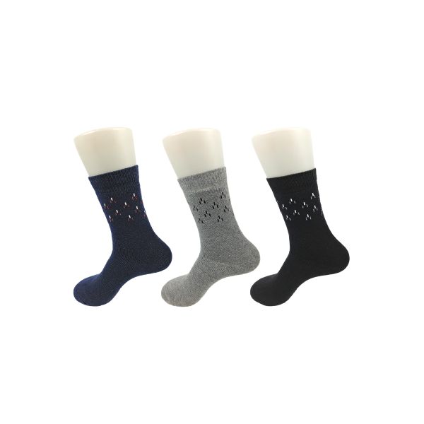 Chaussettes noires de robe de coton de service d'OEM avec la fibre/cachemire/coton organique