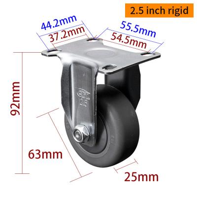 EDL Casques légers TPE enduits de zinc 2,5 pouces 70 kg Plaque par type rigide, pivotant et frein