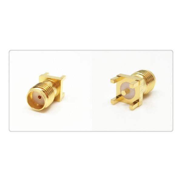 50Ω Straight Female Edge PCB Mount SMA RF Connector