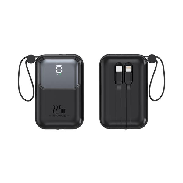 Built-in Cable Portable Power Bank 10000mAh Fast Charging PD20W USB 22.5W for All Phones