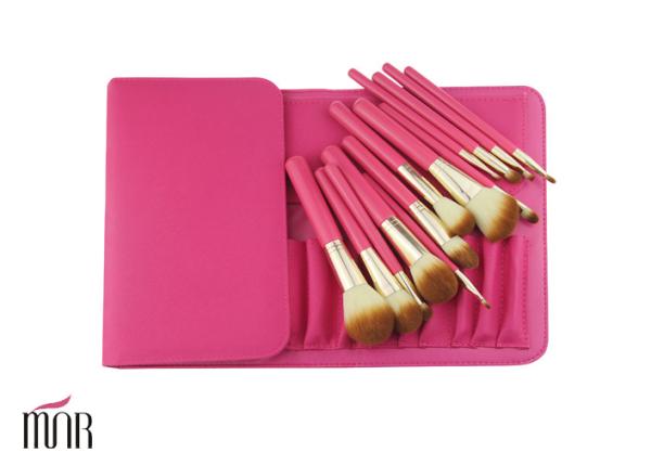 Red Package 13 pieces Makeup Brush Cylinder With Nylon Hair