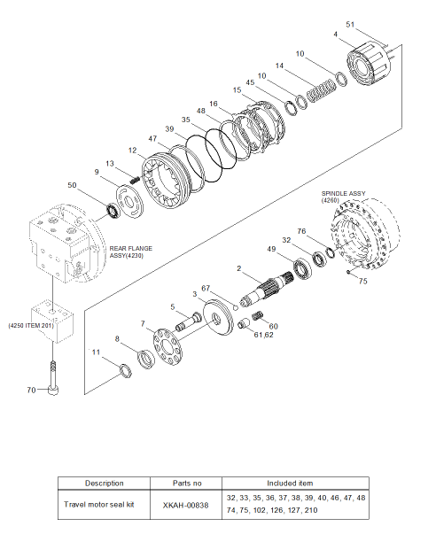 Собрание конечной передачи KXAH-00753 мотора K9005744 перемещения экскаватора daewoo R55 DH55 DX60