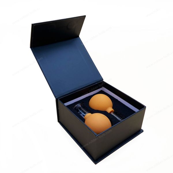 4 Pieces Glass Facial Cupping Set-Silicone Vacuum Suction Massage Cups Anti Cellulite Lymphatic Therapy Sets for Eyes