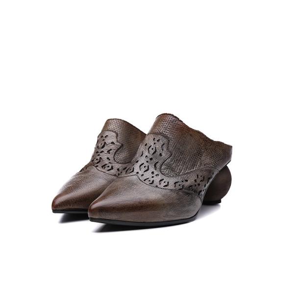 S255 New fashion temperament women's heel shoes wild pointed sexy cool breathable mid-heel women's shoes