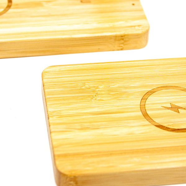 Portable USB Charger Station Customized Bamboo Dock Charging Stand Holders for Storage