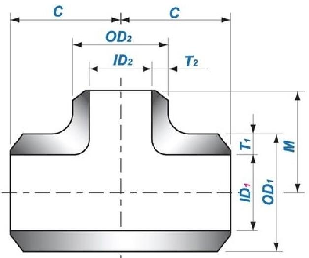 Standards Carbon Steel Tee / Carbon Steel Cross 20# 20G ASTM A105