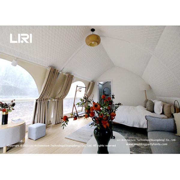 Waterproof Military Camouflage Luxury Glamping Tents Round Four Season