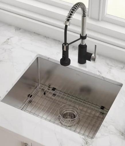 O exterior de aço inoxidável durável da banca da cozinha de Undermount dimensiona 25 polegadas X 20 polegadas