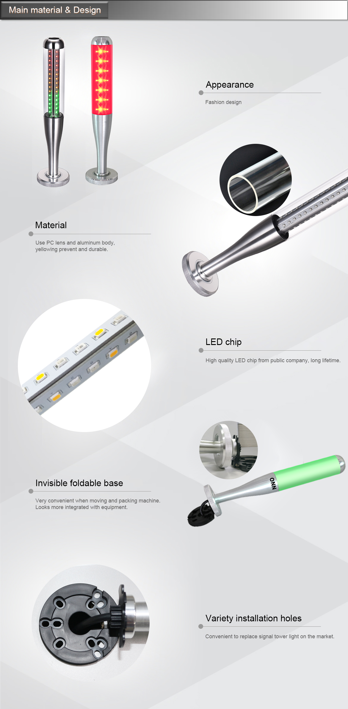 LED Multicolor LED Warning Light For CNC Machine Equipment Indicator