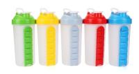 Estilo criativo da garrafa com o um organizador semanal do comprimido, estilo criativo da garrafa 700ML com o um organizador semanal do comprimido
