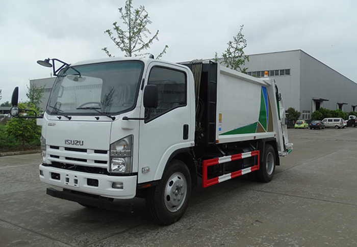 caminhão 7cbm do compressor do lixo de 8000L ISUZU 8cbm à capacidade ISO9001