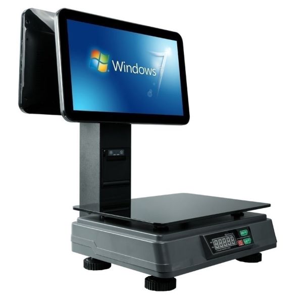 15.6 inch Dual Touch Screen POS System Scale PC with Thermal Printer and ODM Support