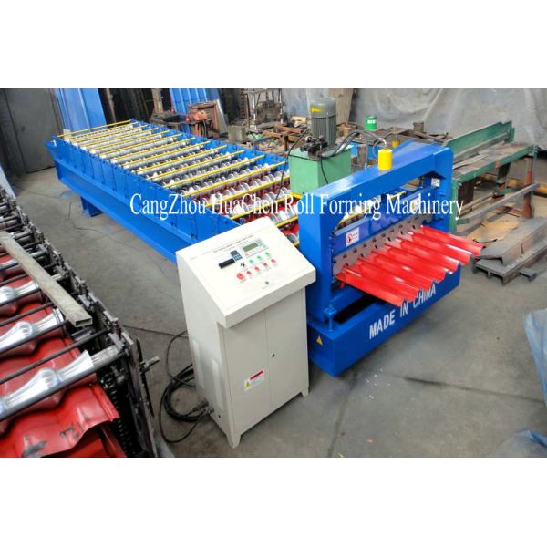 Material Thickness Roofing Sheet Roll Forming Machine 1250 mm Width