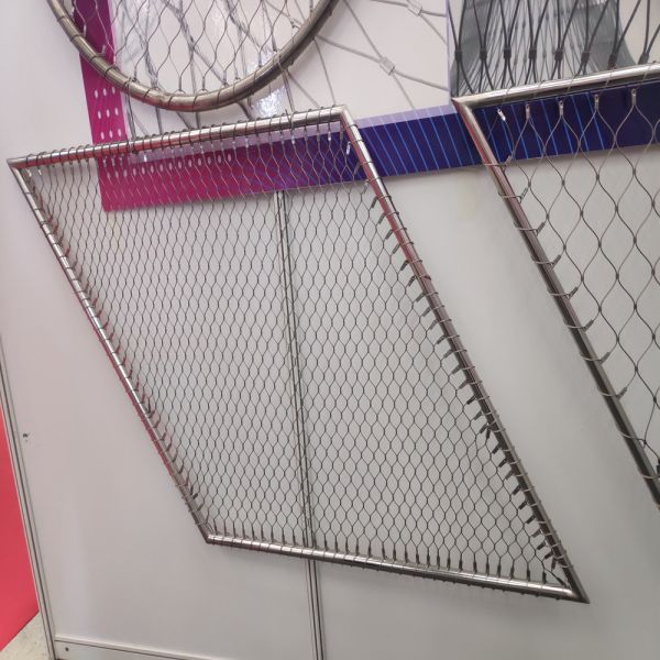 Barandilla de cable de acero inoxidable de cuerda de malla de jardín de aves / cerco de jaula de zoológico
