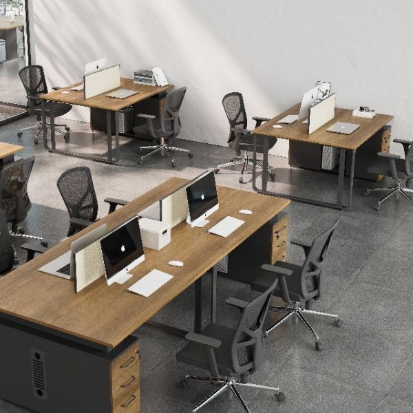 Two-Person Modular Office Desk Combination with customization Extendable Feature and Three Drawers No reviews yet