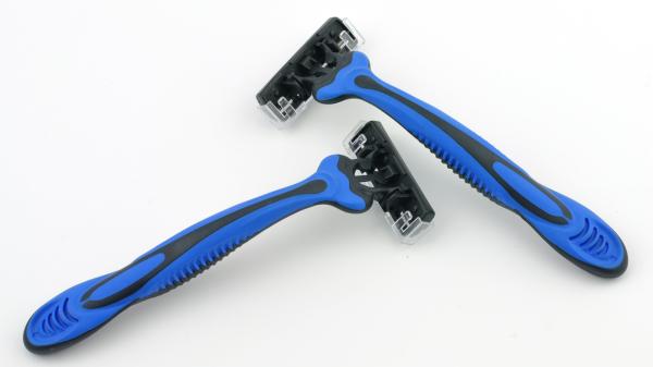 China Factory Supply Custom Color Rubber Handle Disposable Safety Razor