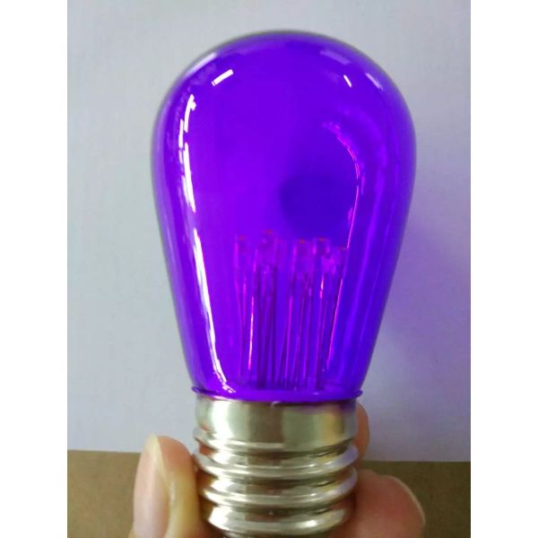 120VAC E26 LED bulb 1Watt S14 9'LED purple transparent