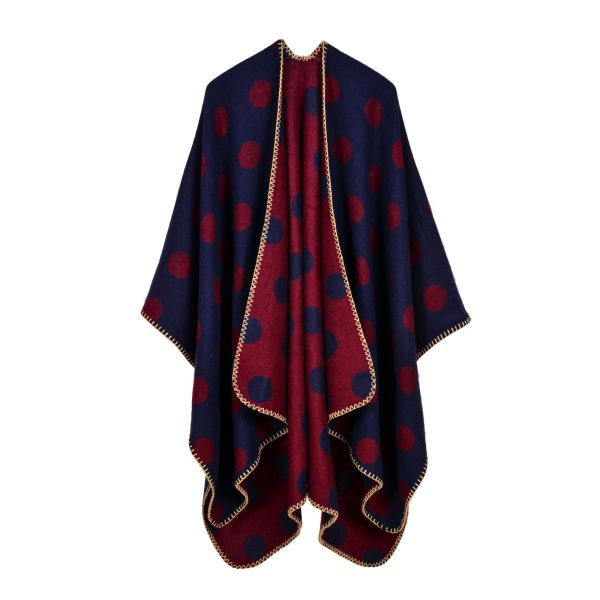 Wholesale 50%polyester and 50% acrylic fashion dot design lady shawl