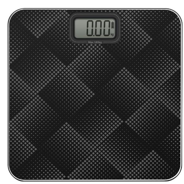 Black Eco-Friendly Weight Scale with Self-Powered Technology