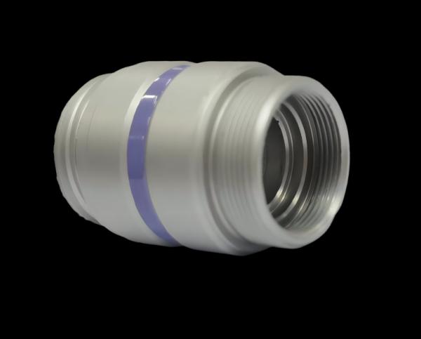 Non Focusing Lens Laser Fiber Handpiece Silver Stainless Steel And Aluminum Alloy