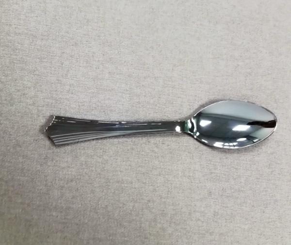 Disposable Metallic Silver Plastic Cutlery Combo Sethot-Sale Heavyweight Silver Knife,Fork,Spoon,Small Spoon