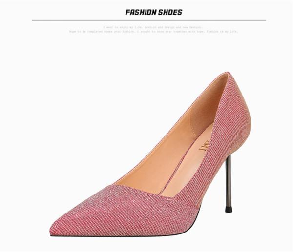 ZM005 929-38 European And American New Style Sexy Nightclub High Heels Women'S Shoes Stiletto High Heels Shallow Mouth P