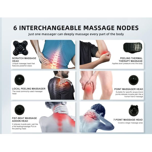 Pulse Cervical Massager Wireless Body Back Massage Stick Muscle Recovery Massager