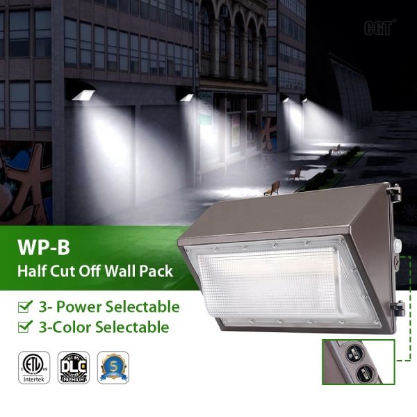 Adjustable power color temperature semicutoff wall  light, High efficiency energysaving exterior wall lamp