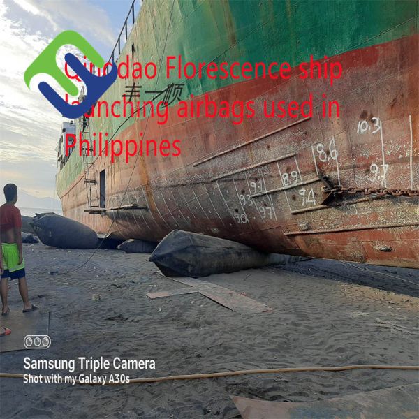 Florescence Marine Ship Launching Airbag Black Color