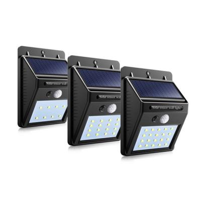 Luzes solares exteriores do jardim com sensor de movimento 20 liga de alumínio Shell de 40 50 diodos emissores de luz