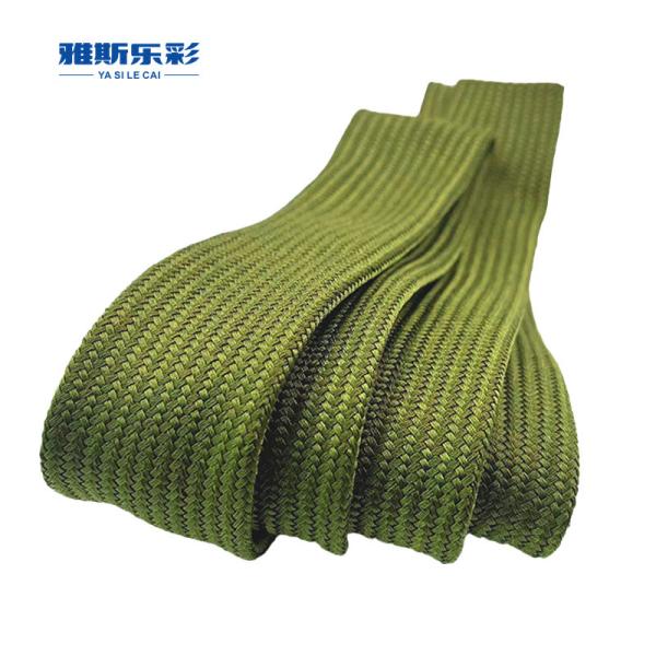 Cotton Nylon Sleeve Green Mesh Braided Sleeving For Wiring Harness