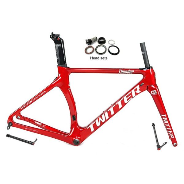 гром Twitter рамки велосипеда дороги углерода 700C 52cm Aero для велосипеда дороги