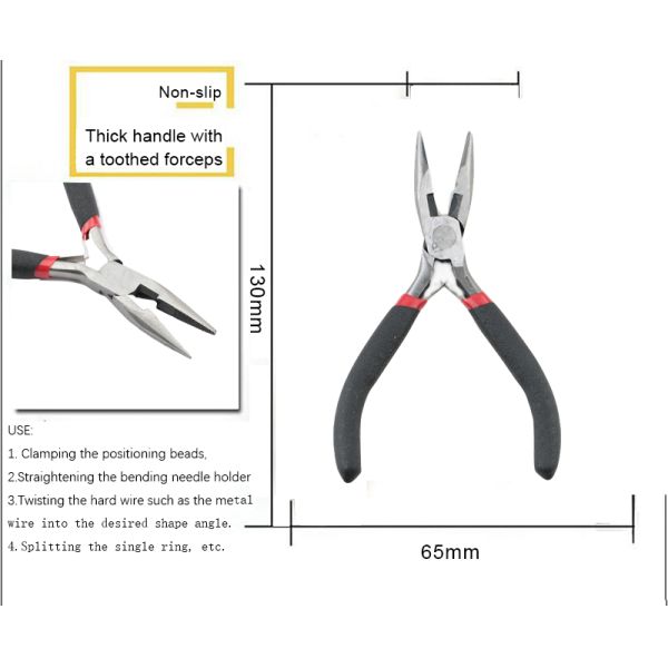 8pcs Jewelry Making Tool Kits Handmade Pliers Set With Scissor Tweezers