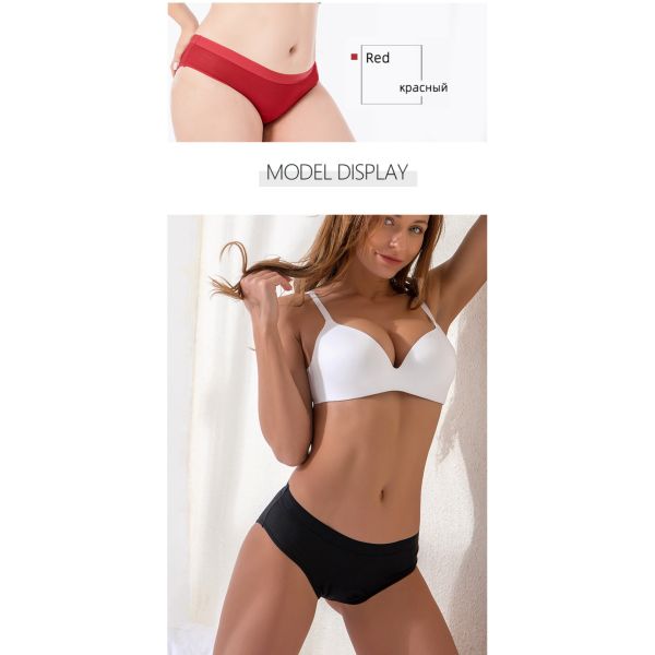 Mid Waist Bamboo Menstrual Underwear Washable 4 Layer Reusable Sanitary Panties