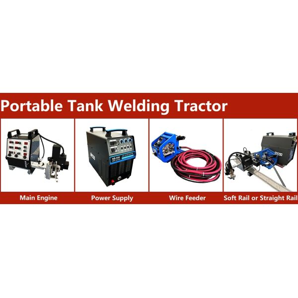 Portable Tank Welding Machine with Flexible Rails and Lightweight 10.4 KG Design for Easy Tank Seam Welding