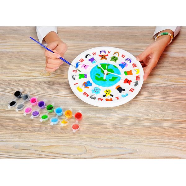 DIY Painting Battery Powered 9  Wall Clock Art And Craft Kits For Children
