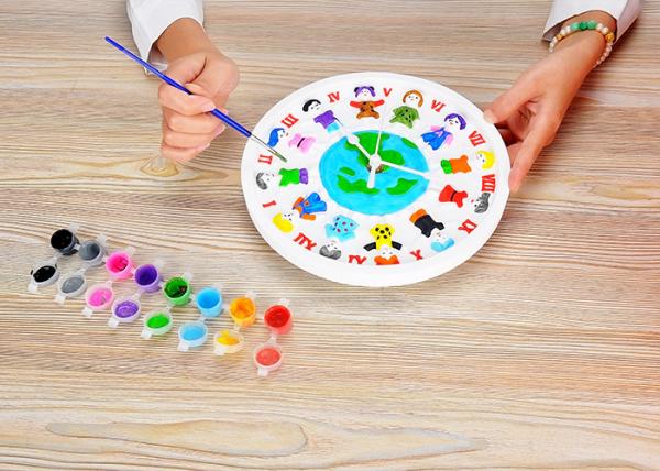 DIY Painting Battery Powered 9  Wall Clock Art And Craft Kits For Children