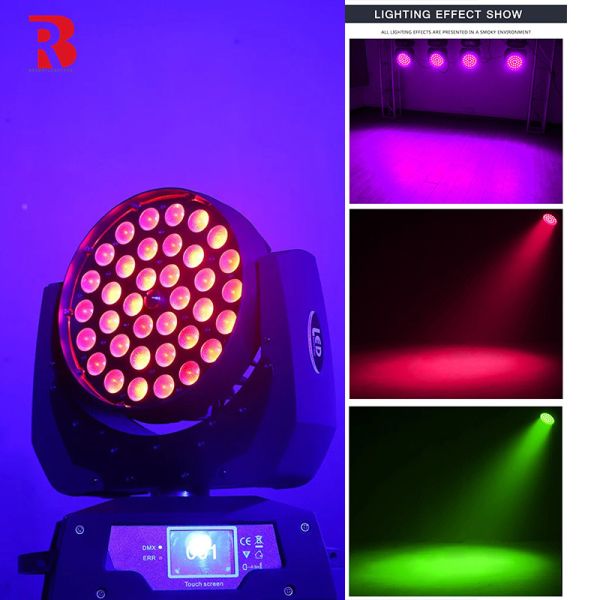 380W LED Moving Head 36*10W RGBW 4-In1 ZOOM And BEAM Beeye Stage Light