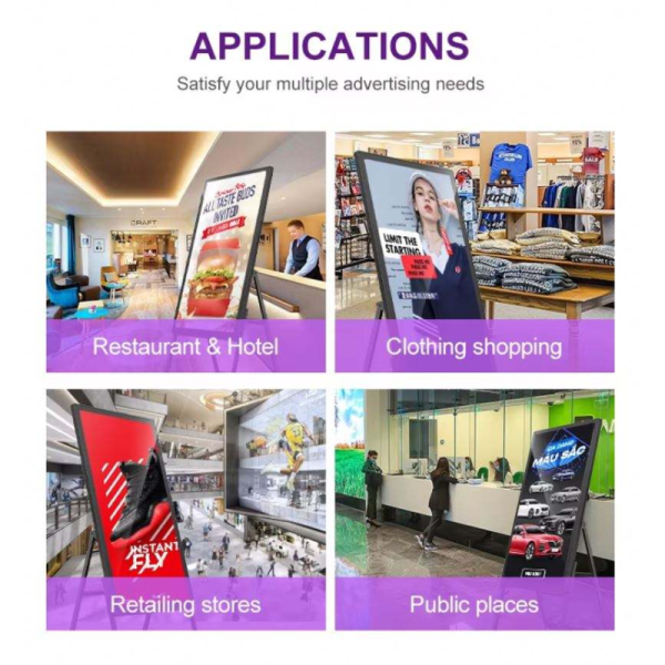 CH 43 Inch Ultra Thin Vertical Portable Commercial Digital Signage New Type for Retail Store Floor Standing Indoor Application