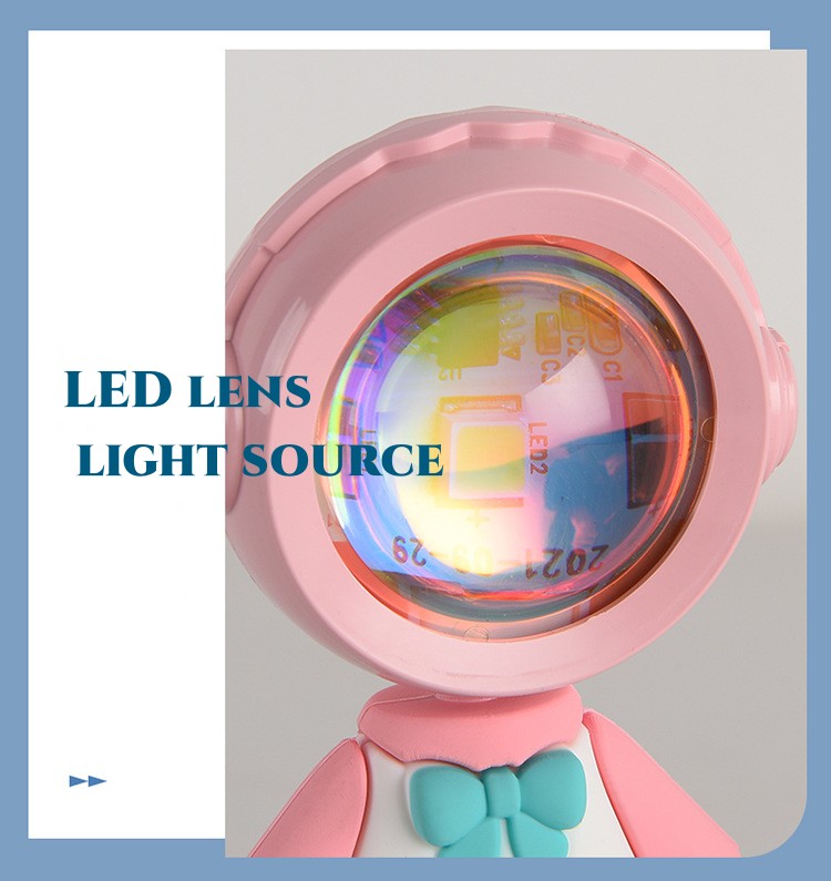 Свет проекции робота космоса Nightlight предпосылки фото света атмосферы света захода солнца астронавта