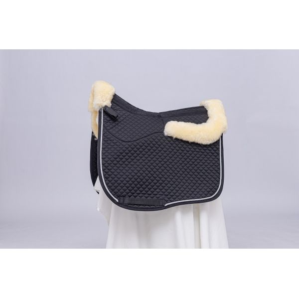 Sheepskin DR Saddle Pad 4 Pockets System With Inserts And Colour Piping Decoration