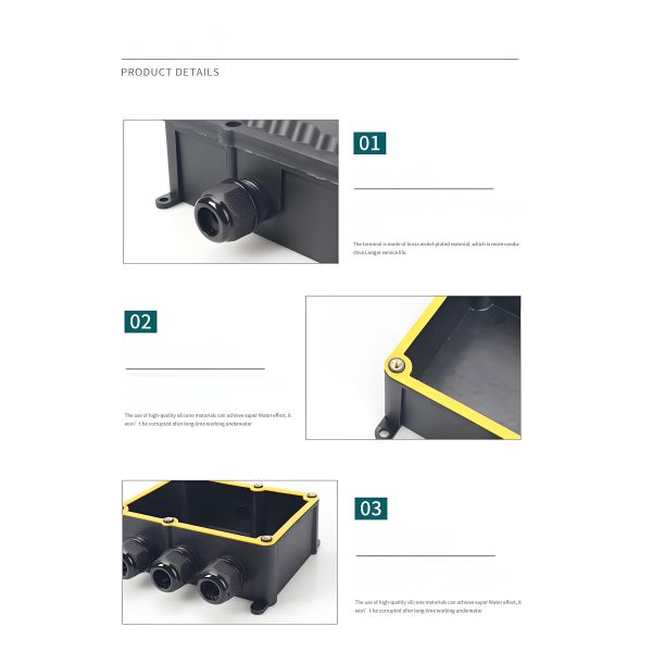 Waterproof Junction Box 1-in-3-out with IP68 Rating Split-Type