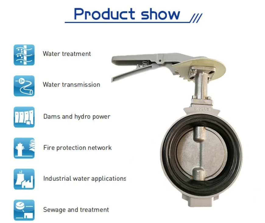 Port Size with Customer's Requirements Sea Water Butterfly Valve DN100 DN500 2
